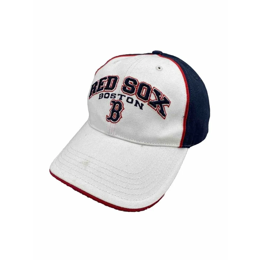 Vintage Boston Red Sox '47 Baseball Hat Cap Strap‎ Back White Embroidered Men's